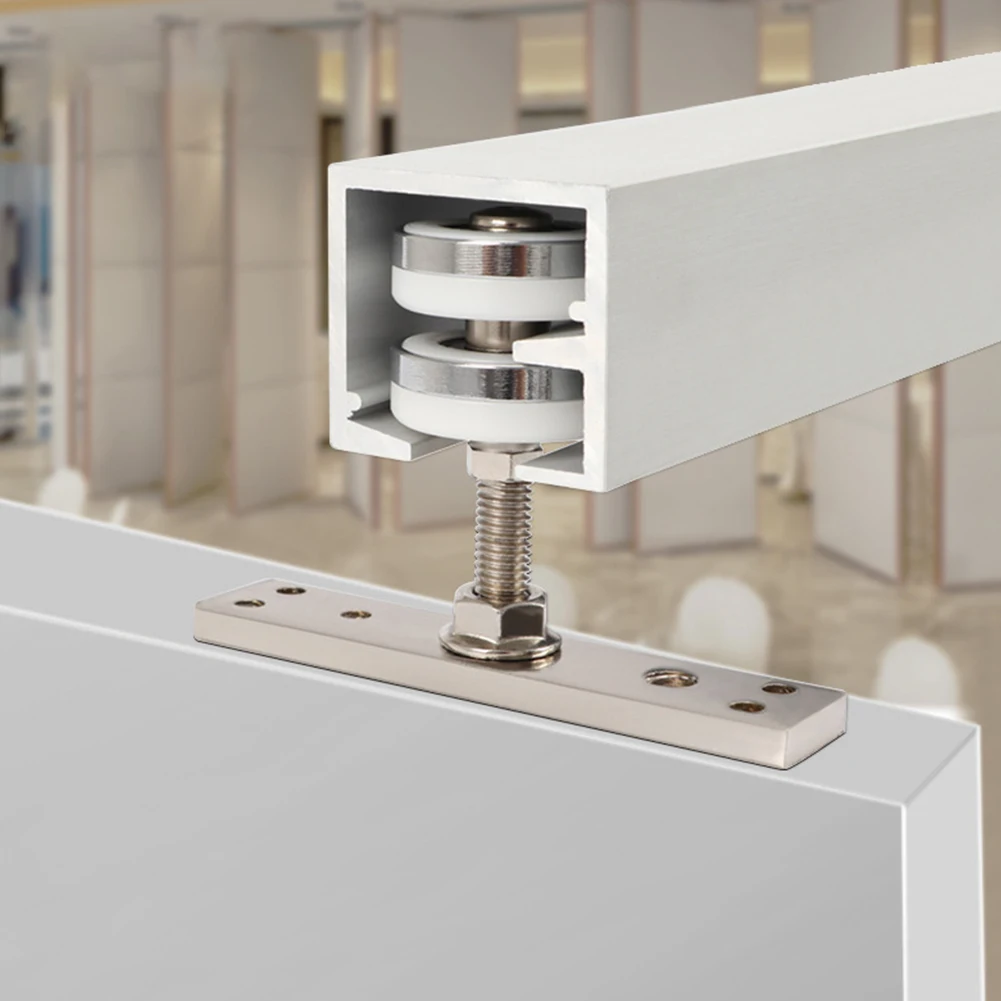 

Sliding Door Track Lower Top Hung Sliding Door Track Sliding Track Aluminum Alloy Effortless Sliding High Load-bearing