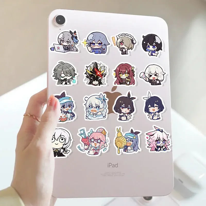 Anime Honkai Impact 3 Sticker Cartoon Stickers Raiden Mei Kiana Kaslana Student Stationery DIY Decorations Kid Q Version Cute