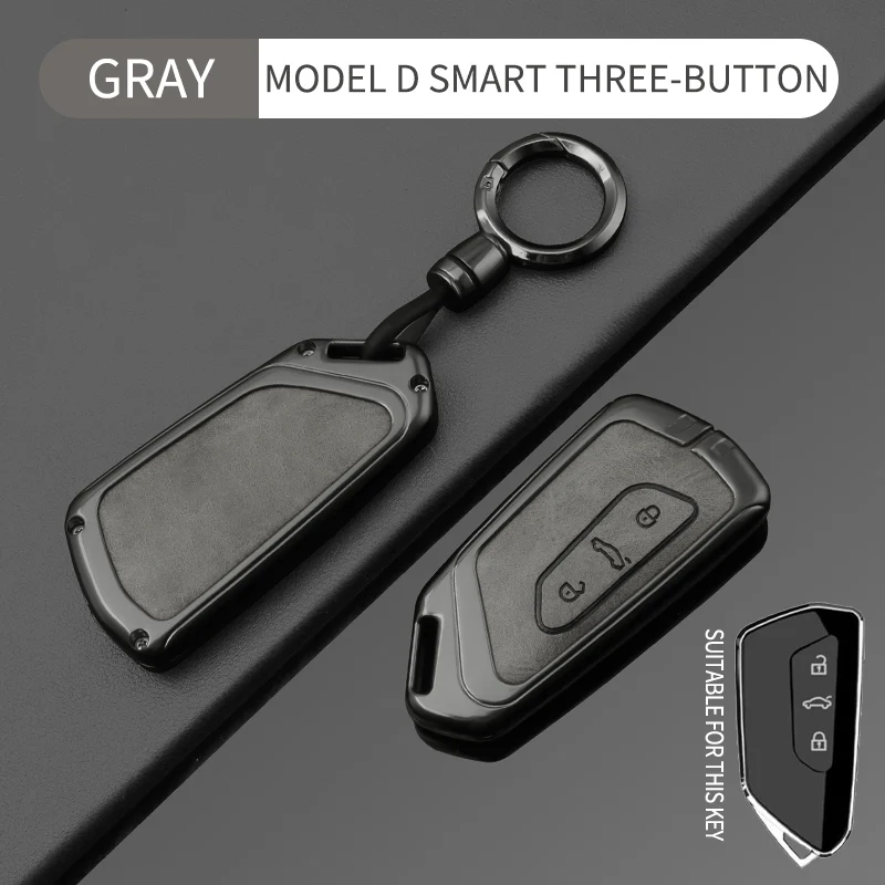 Leder-Schlüsselanhängerhülle für VW Golf 8 MK8 ID.3 ID.4 Cupra Formentor Tarraco Skoda Octavia A8 SEAT Leon MK4 2020-2021 – Detail 15