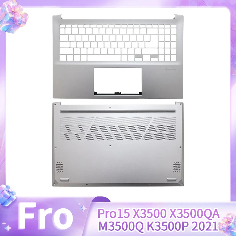 Silver New Replace Cover For Pro15 X3500 X3500QA M3500Q K3500P 2021 Laptop Palmrest Upper Top Case Lower Bottom Cover