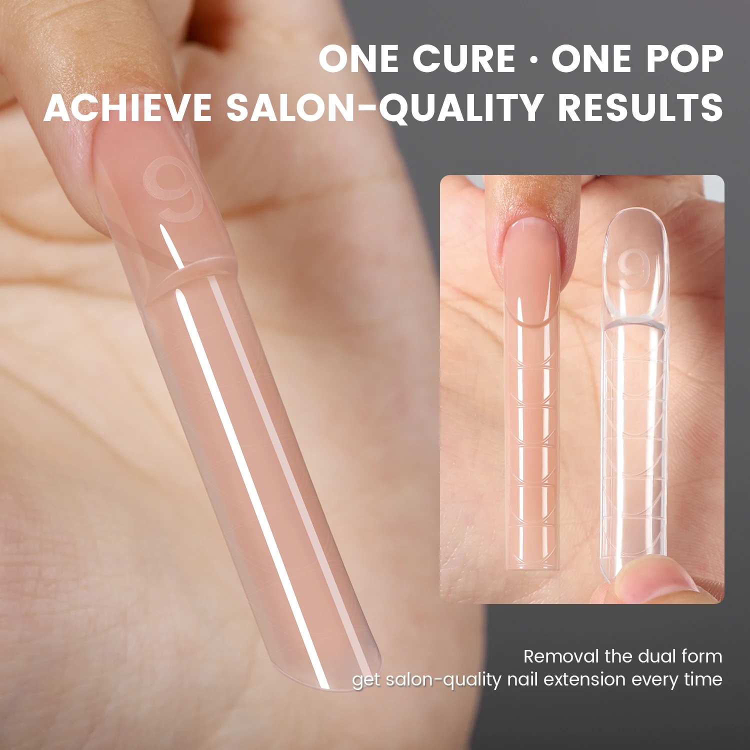 

YOKEFELLOW ImMaster 3D French Dual Forms 150pcs 15size Magic Caps Nail Form Easy Zone French Nails for Beginners & Pros IM111