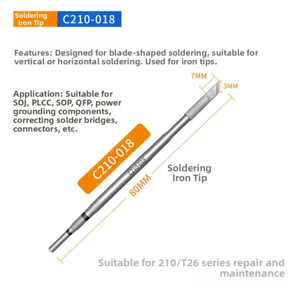 أطراف مكواة لحام متوافقة مع محطات لحام متعددة عنصر تسخين نحاسي طرف مستقيم ومنحني