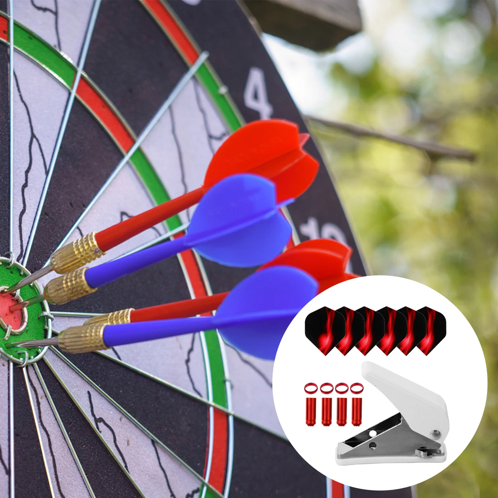 

19Pcs Flight with Protector and Punch Tool Accessories Set for Shafts Rings Game Room Essentials Heavy Duty Long Term Use