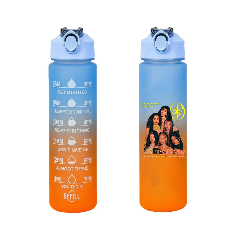 750ML Fashion K POP K-KATSEYE Water Cups Girl Cute Gradient Large
