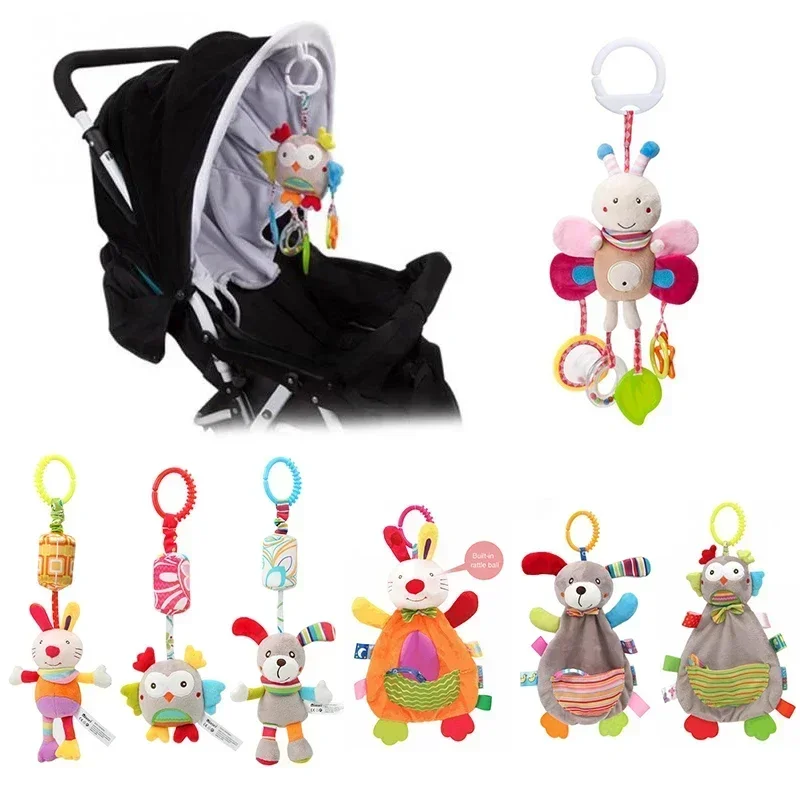 Baby Rammelt Speelgoed 0-12 Maanden Bed Kinderwagen Baby Mobiel Opknoping Cartoon Pasgeboren Puppy Bijen Knuffels Jongens Meisjes Погремушки