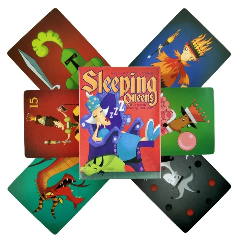 Full English Sleeping Queens Board Game Card Family Gift Wake Up Queen Strategy Game Fun Childrens Game Card