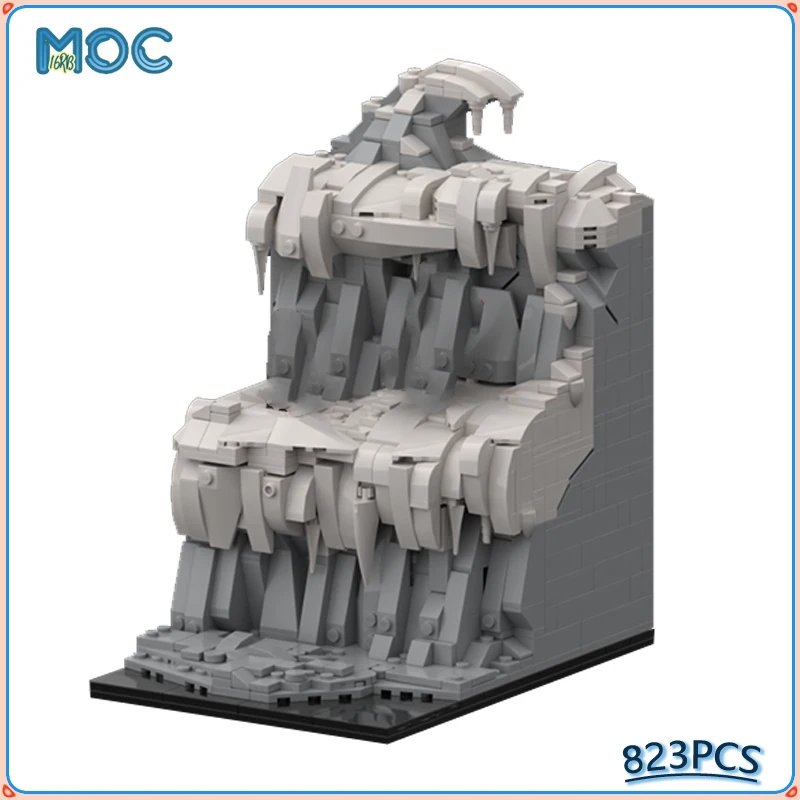 MOC Building Blocks Caradhras Mines Rings Movie Scene Display Model Bricks DIY Creative Assembly Education Toys Xmas Gift 823PCS