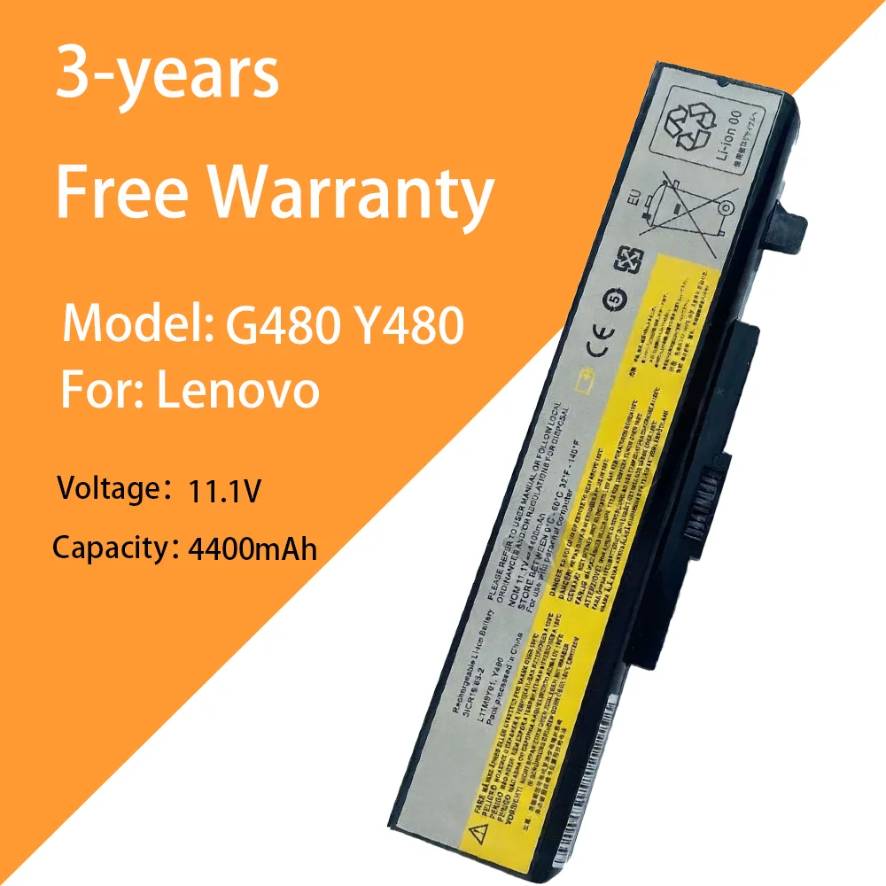11,1 В, 4400 мАч, 6 ячеек, аккумулятор для ноутбука G480 Y480 для Lenovo G480 G490 G405 Y485 Y580 Z580 L11S6Y01