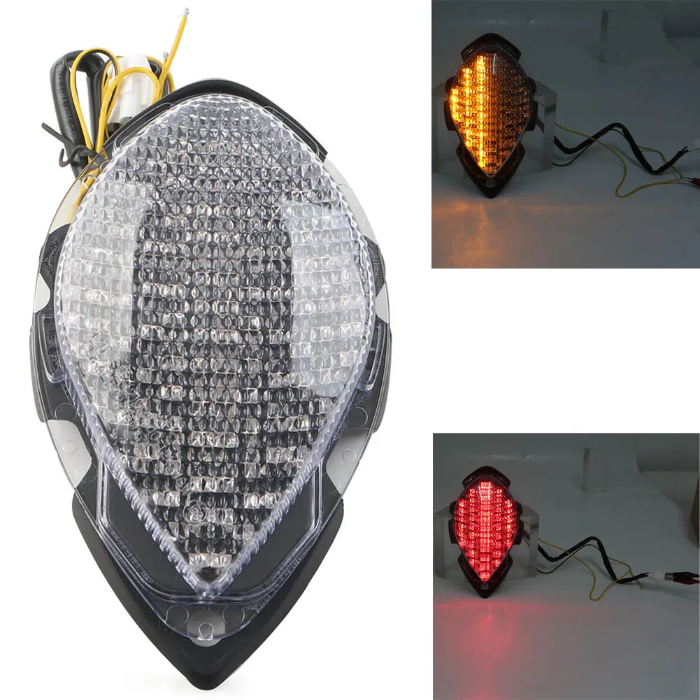 e-Mark Motorcycle Taillight Integrated LED Turn Signal Light Brake Tail Lamp For Yamaha Roadstar 2004 2005 2006 2007 2008