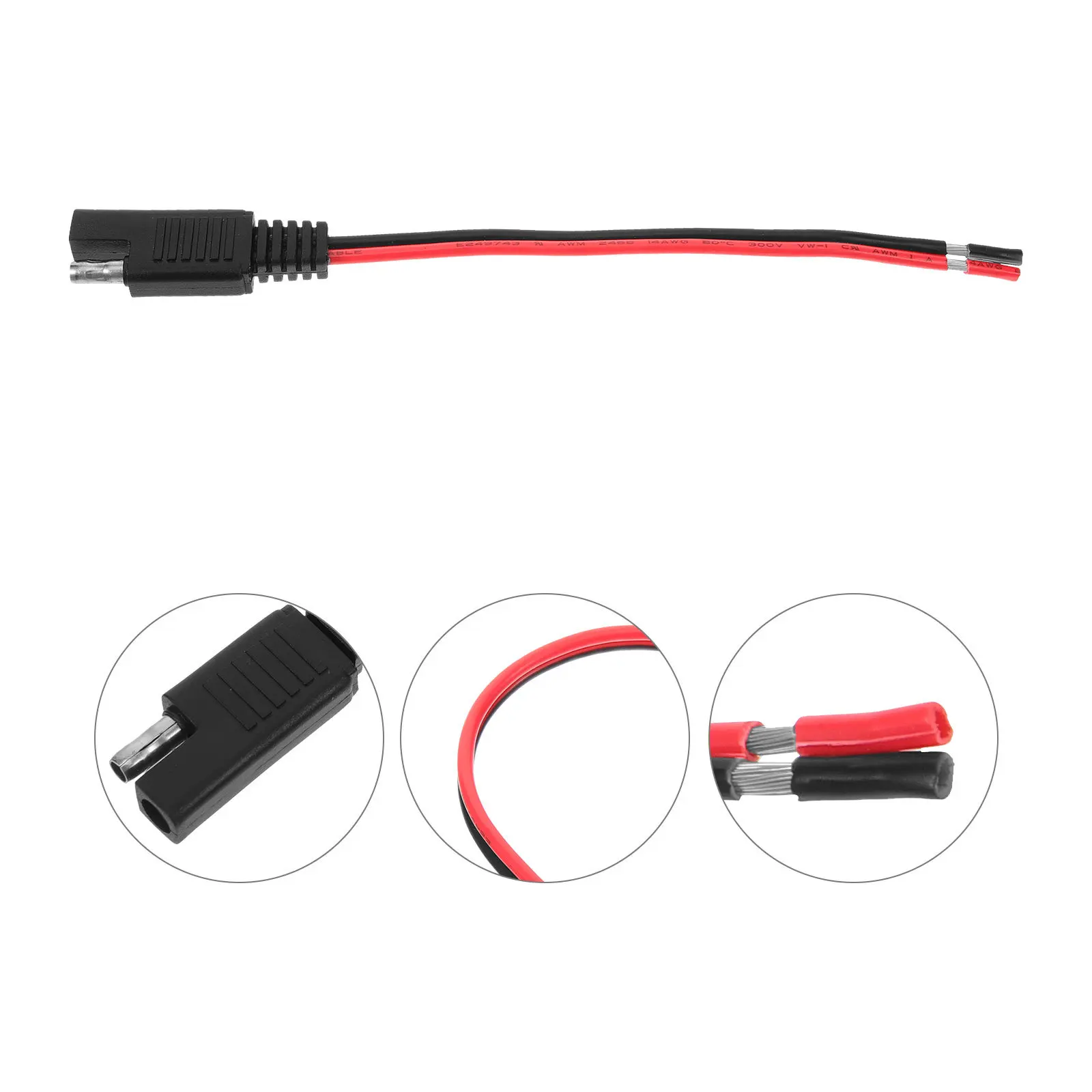 

Solar Panel Extension Cable 14Awg Sae Connector For Car Tractor Motorcycle 12V Quick Connect System Wire
