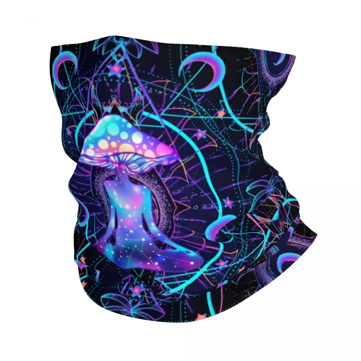 Custom India Mandala Magic Psychedelic Mushroom Winter Headband Neck Warmer Women Men Ski Cycling Tube Scarf Face Bandana Gaiter