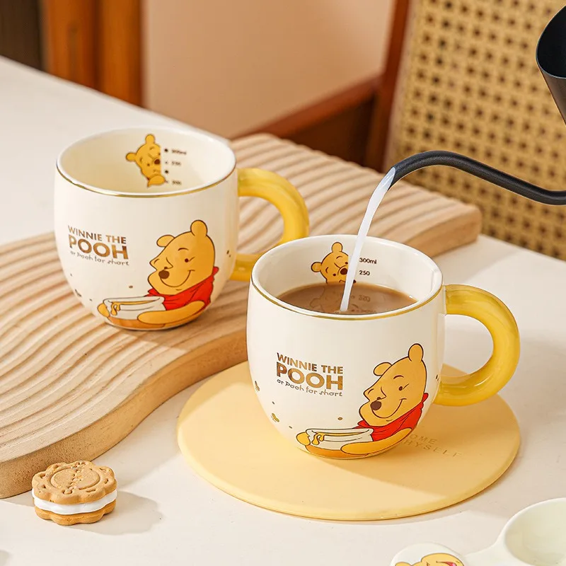 Cute Winnie The Pooh Ceramic Mug Lotso Home Office Coffee Cups Cartoon Stitch High-quality Couple Water Cup Breakfast Milk Mugs - view 4