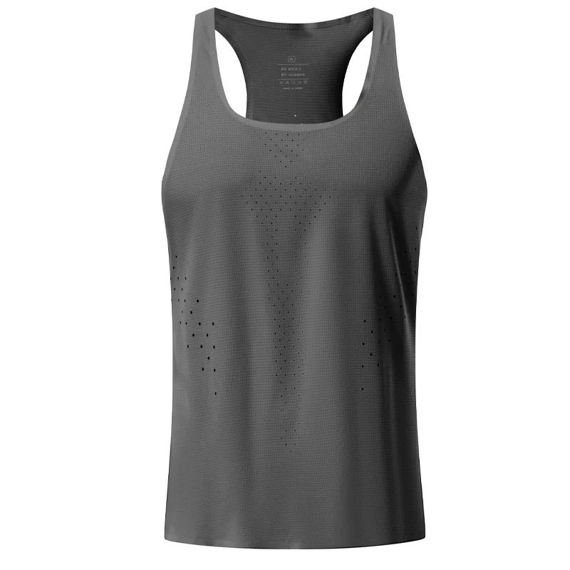 Men Fitness Tank Tops Street High Quality Running Gym Training Workout Vest Sports Sleeveless Shirt Mesh Breathable Singlets