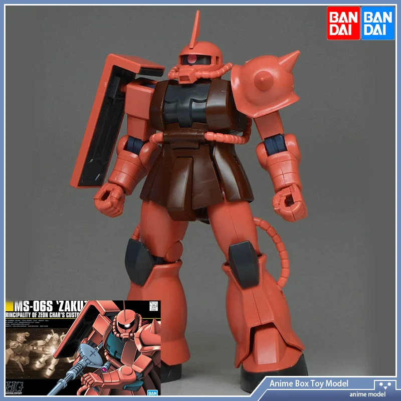 [In Stock] Bandai HGUC 032 32 1/144 MS-06S ZAKU II GUNDAM Action Assembly Model