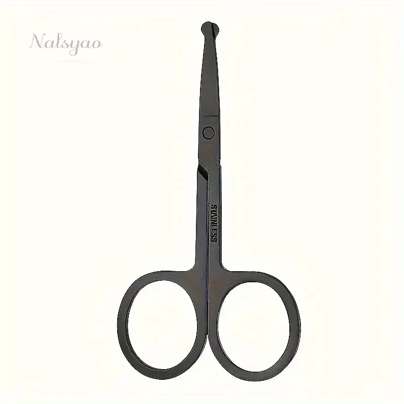 Precision Stainless Steel Scissors for Beard & Facial Hair, Safe Rounded Tip, Ideal for Men & Women Grooming