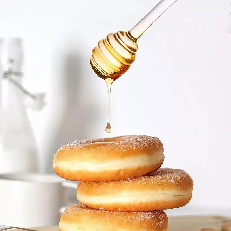 Tanque de nido de abeja de vidrio, herramientas de cocina, contenedor de almacenamiento de miel con cuchara y tapa, botella de miel para fiesta de boda, cocina y hogar