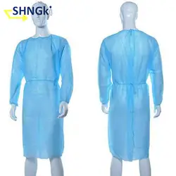 Disposable Isolation Cover Gown Surgical Clothes Uniform Protection Suit Blue/White Color Wholesale