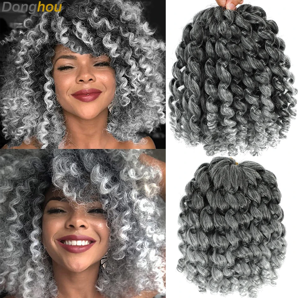 Ombre Jumpy Red Ginger Wand Curls Crochet Hair 1B 27 30 350 613 Purple Grey Colors jamaican twist braiding Hair 20 Strands/Pack