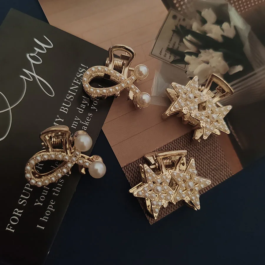 

2PC Sweetly Star Crystal Crab Clamp Hair Clips Cute Small Alloy Hairpin Headband for Women Girls Fashion Hair Accessories