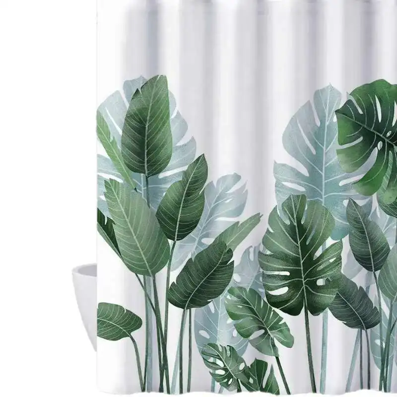 Полиэфирная ткань с принтом, занавеска для ванны в отеле, дома, без запаха, водонепроницаемая, устойчивая к плесени занавеска для душа для ванной комнаты