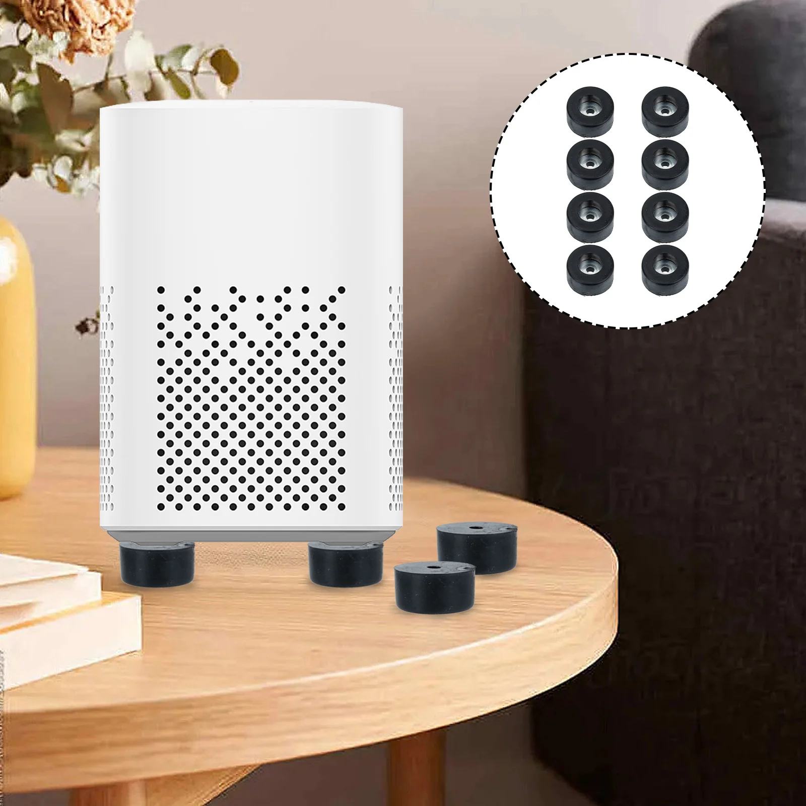 8 個のアンプフィートパッドプレミアムラバー分離スタンドスピーカースパイク保護用音質向上マット