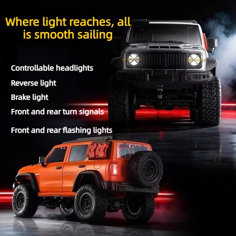 New 1/12 Scale RC MN-300 Crawler Car Model 2.4G Remote Control High Speed 4WD with Cool LED Lights Remote Control Toy Car