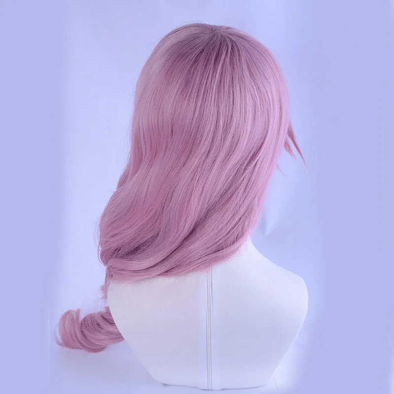 Lightning Final Fantasy Cosplay Wig FF13 Mixed LongPink Curly Heat Resistant Hair Cosplay Costume Wigs   Free Wig Cap