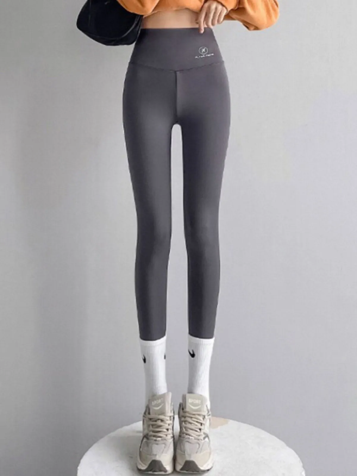 Hohe Taille Lange Yoga Hosen Herbst Winter Eng Anliegende ark Haut Boting Hosen für Frauen Casual High Heels Körper a