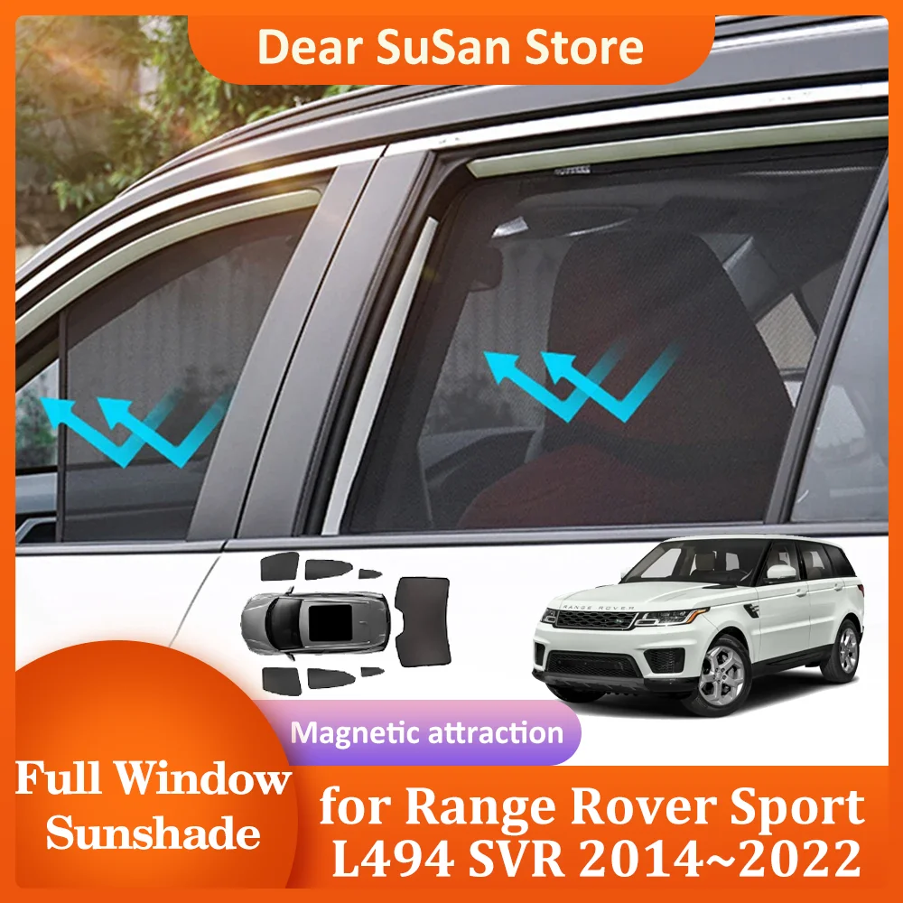 

Магнитный солнцезащитный козырек для Land Rover Range Rover Sport L494 SVR 2014 ~ 2022, 2015 2016 2017 2018 2019 2020 2021 занавеска на лобовое стекло на крышу, солнцезащитный козырек, аксессуары