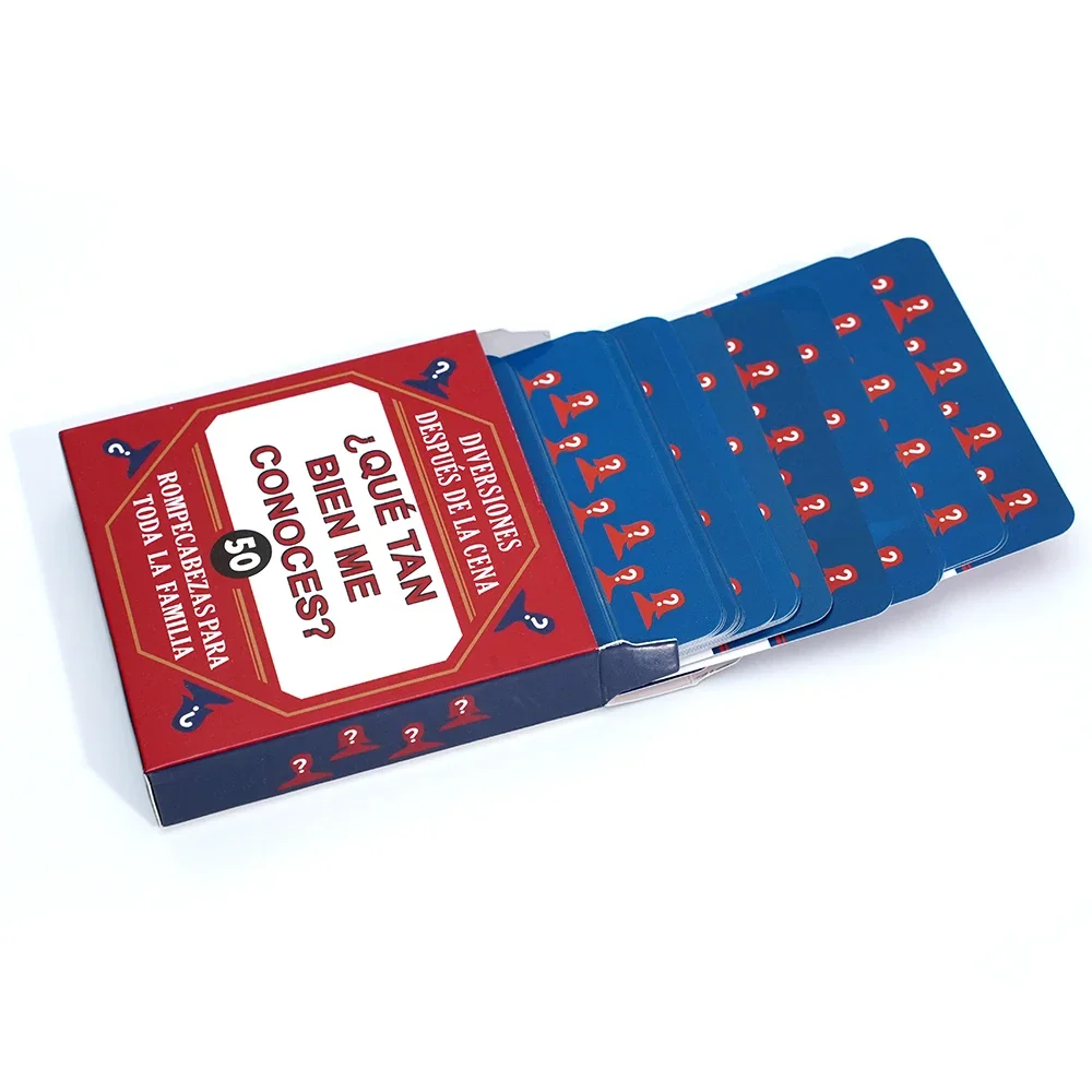 Juego De cartas español 50 Rompecabezas Para Toda La Familia Tarjeta De juego en versión española Juegos De Mesa