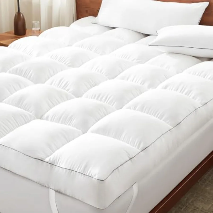 

5 Inch Memory Foam Mattress Topper for Back Pain Relief, Filled with Breathable Memory Foam Pillow Topper Soft Fluffy Supportiv