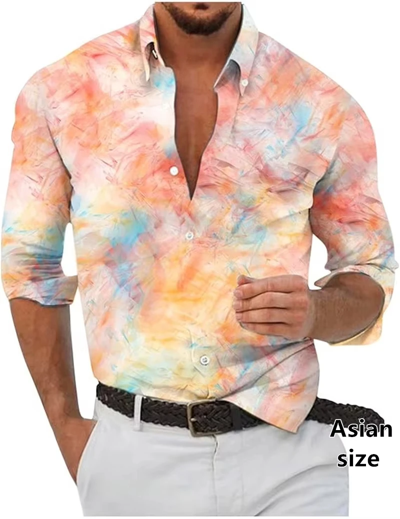 

Y2K Aesthetic Unisex Shirt Colorful 3D Artistic Print Oversized Long Sleeve Autumn Street Fashion​