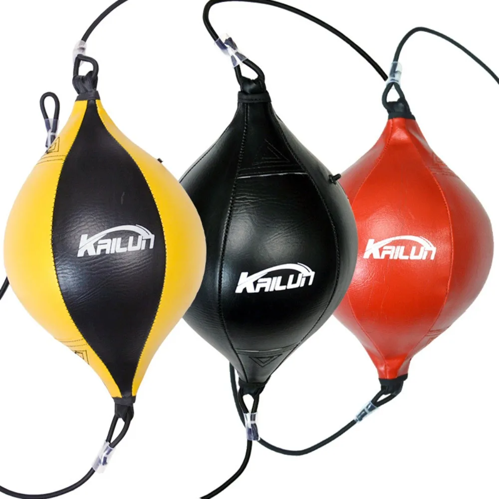 New PU Boxing Punching Bag Inflatable Hanging Type Boxing Speed Bag Pneumatic Cylinder with Hooks Boxing Bags Boxing Training