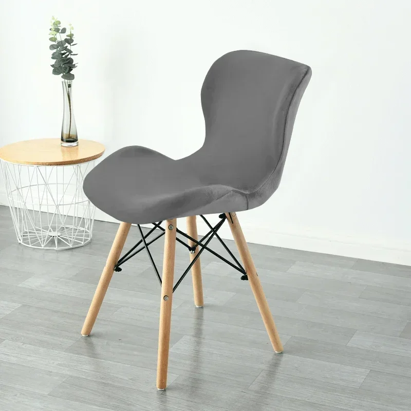 1/2/4/6pcs Velvet Butterfly Chair Cover Curved Dining Seat Covers Accent Chair Slipcover Funda Silla Asiento Bar Stool Cover