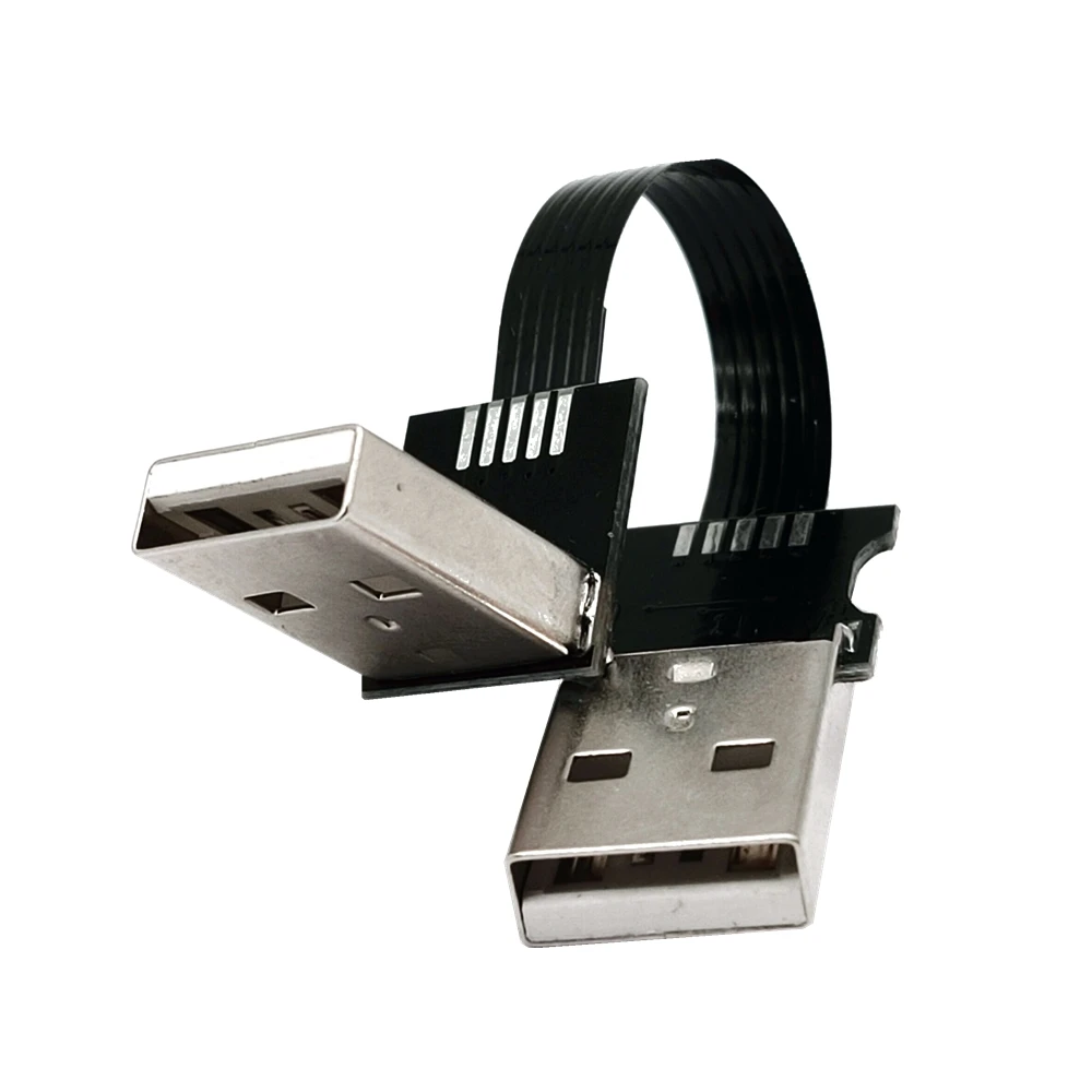 Double headed USB data cable, flat and ultra-thin detachable connection cable, laptop set-top box, car mounted data cable