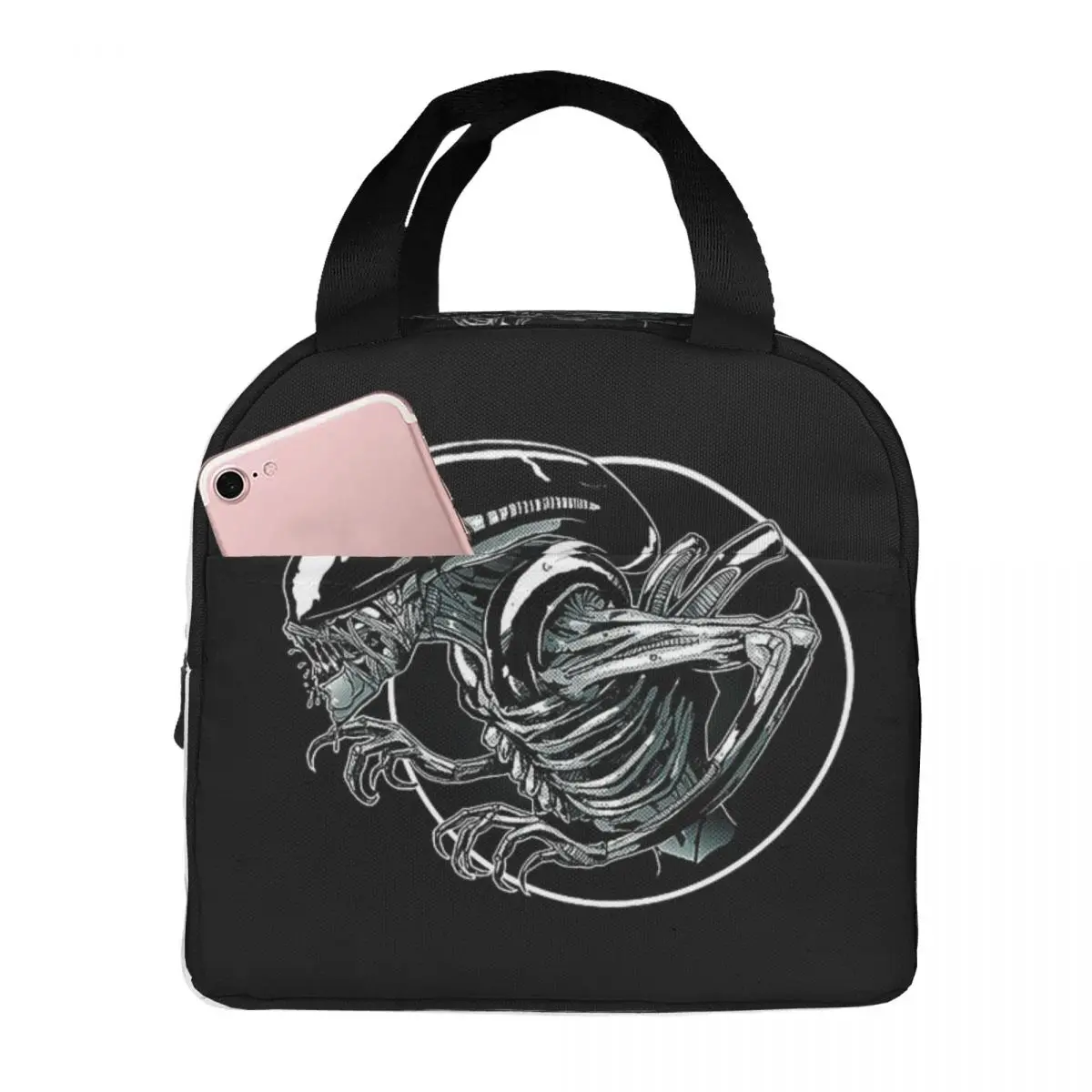 Xenomorph Alien Lunch Bags Insulated Bento Box Lunch Tote Resuable Picnic Bags Thermal Bag for Woman Girl Work