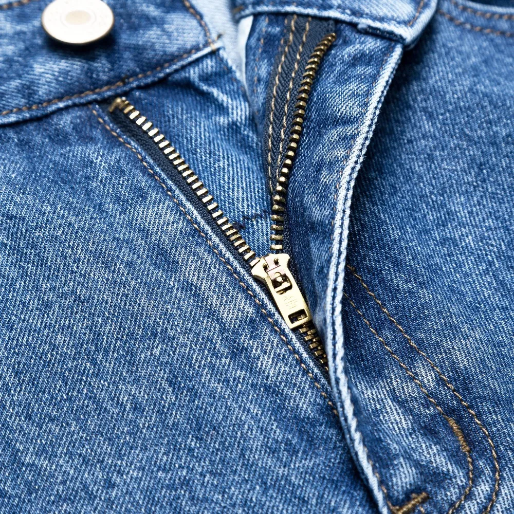 100% Cotton Mens Casual Jeans Pants Spring Autumn Male Long Blue Straight Denim Overalls Casual High Quality Reagular Fit Jeans