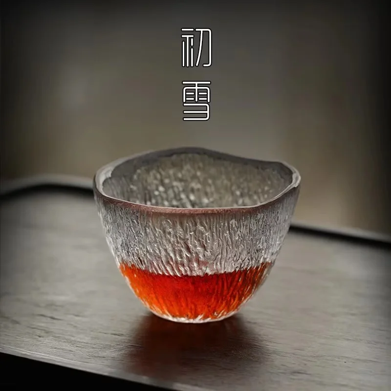 1pc 160ml Heat-resistant Glass Tea Cup Rain Drop Cup Transparent Glass Drinking Japanese Kung Fu Tea Set Wine Glass