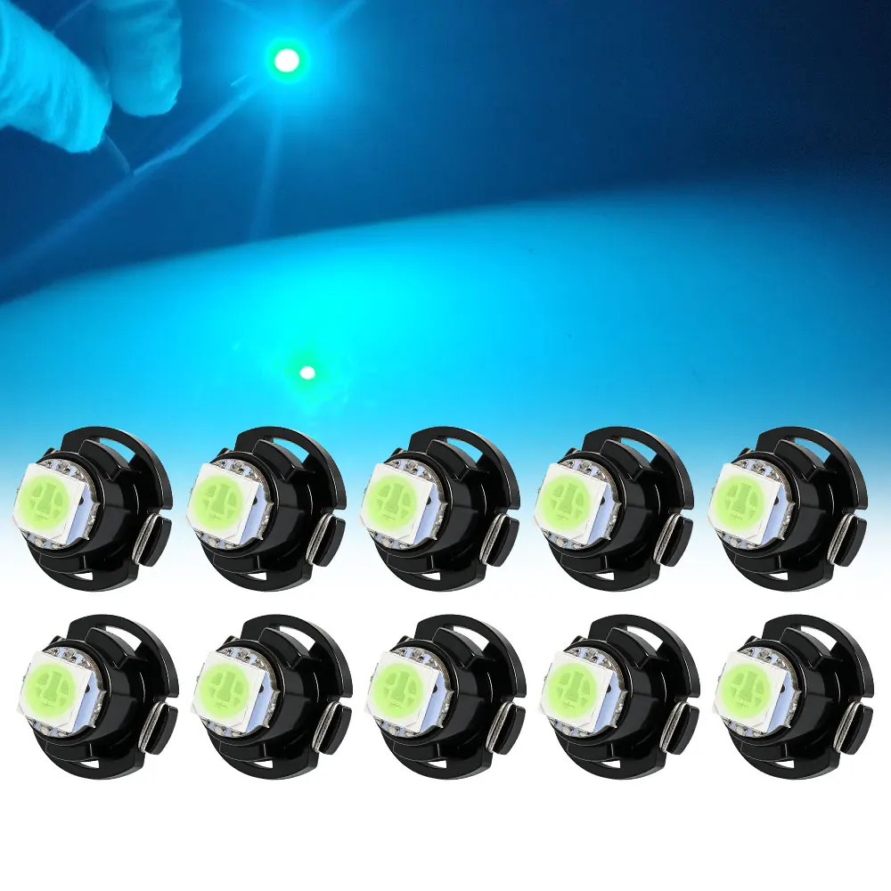 10PCS T3 T4.2 2835 T4.7 5050 Powerful Bright LED 12V Car Vehicles Interior Instrument Dashboard Panel Lights 7 Colors Lighting - view 6
