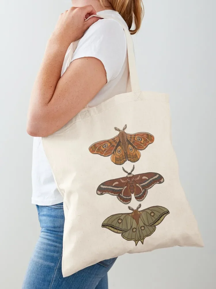 

Three Moths Tote Bag Women's shopper hand bag ladies sac pour femme eco bag folding