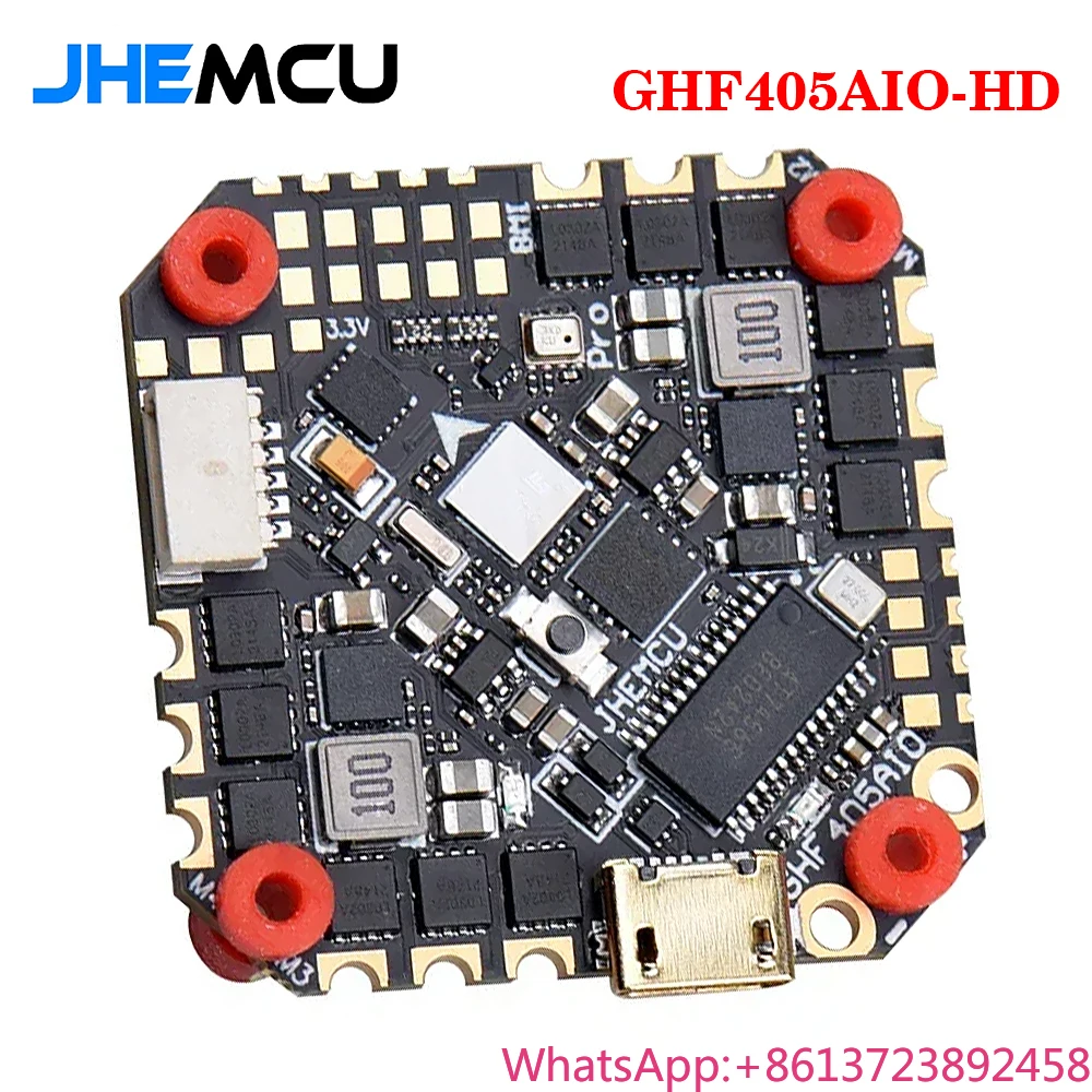 

Полетный контроллер JHEMCU GHF405AIO-HD Betaflight F405 OSD с ESC 40A PWM Dshot600 2-6S для FPV-дронов Toothpick RC Racing