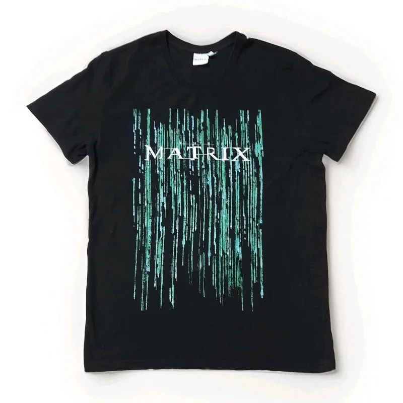 Retro T-shirt, Themed After The Movie 'The Matrix', 90s Y2K Electronic Game Style Men's Summer Collection