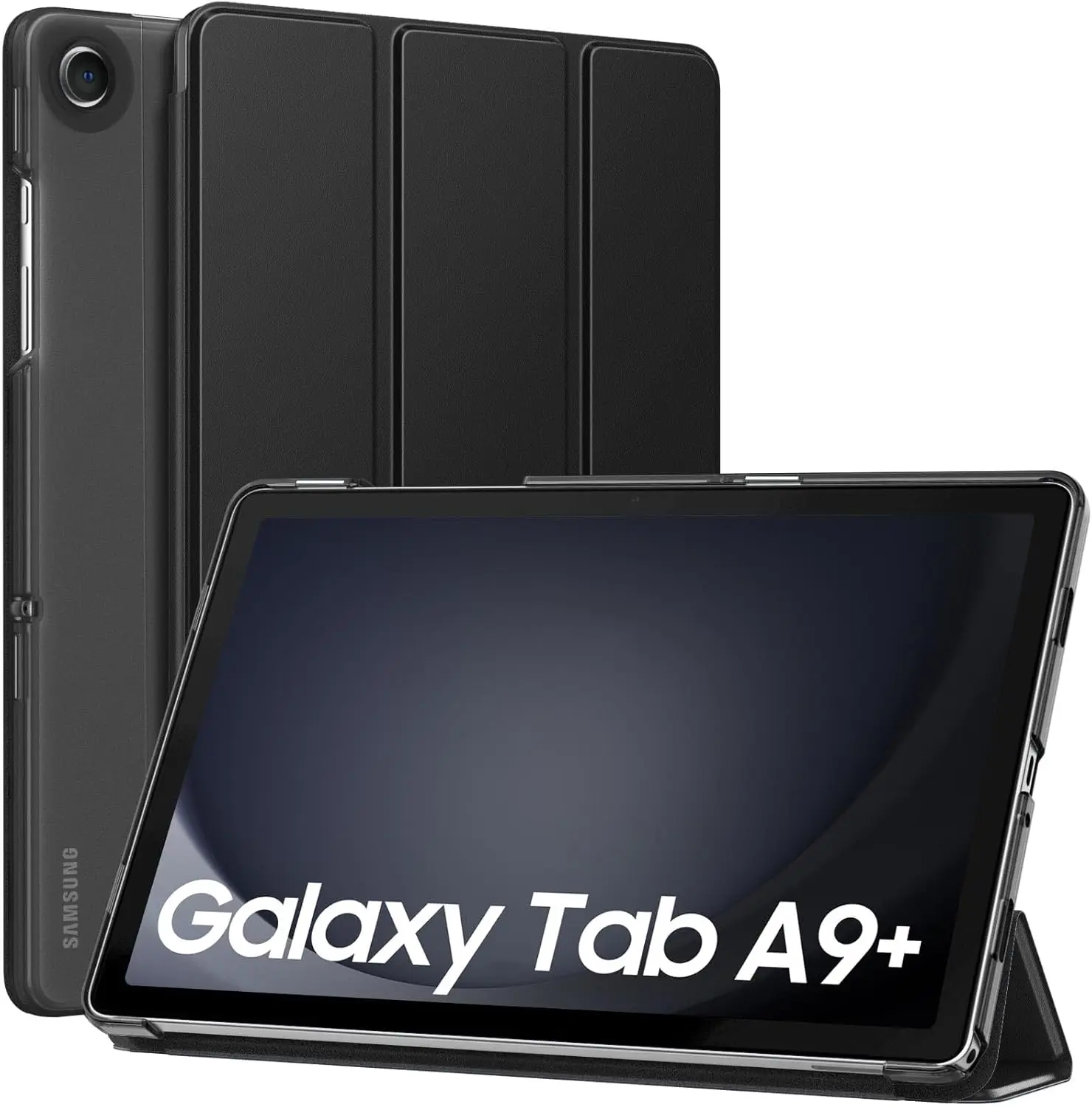 Case for Galaxy Tab A9+/A9 Plus 11 inch 2023, Slim Stand Protective Smart Cover Translucent Back Shell for Tab A9 Plus Tablet
