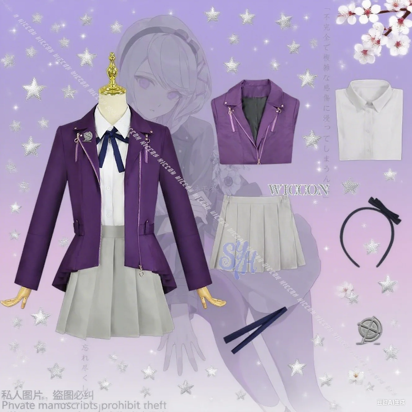 

Аниме Kirifuji Nozomi Косплей Костюм Игра Сто Панк Пальто Мода Jirai Kei Женское Платье Для Девочек JK Униформа Наряд Хэллоуин