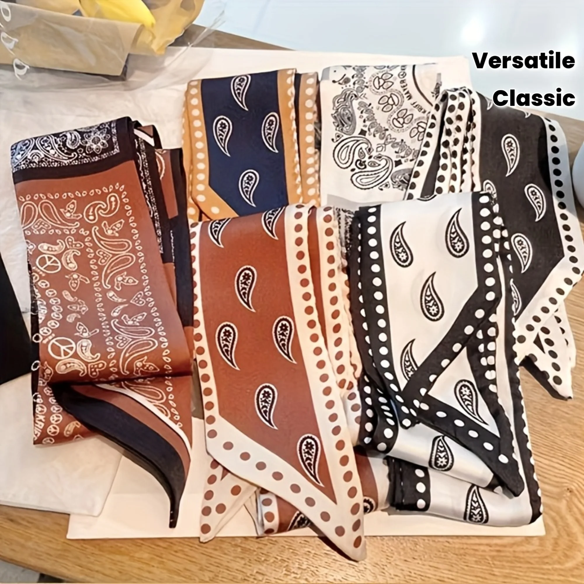 

Женская ретро-повязка для волос с принтом в виде кешью, классическая, элегантная.