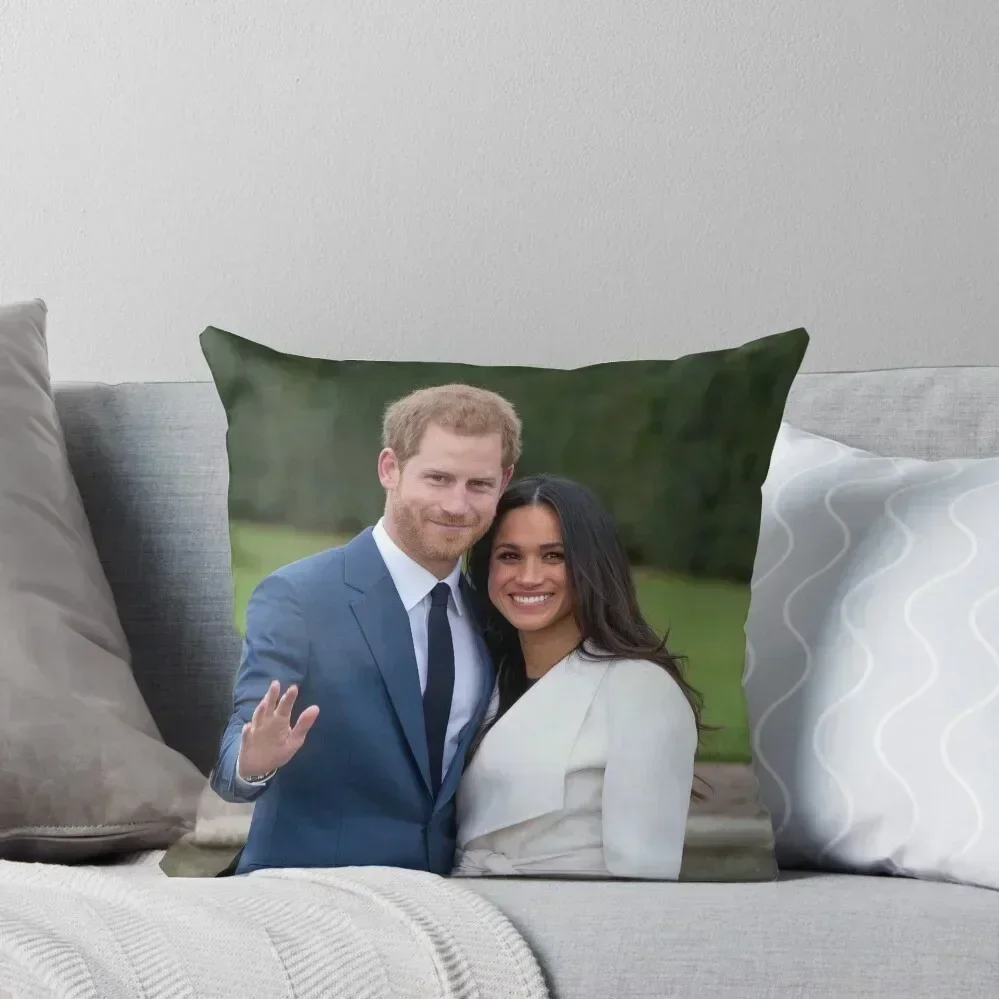

HRH Prince Harry and Meghan Markle Royal Wedding at Windsor Castle Pro Photo Throw Pillow Couch Pillows Covers For Sofas pillow