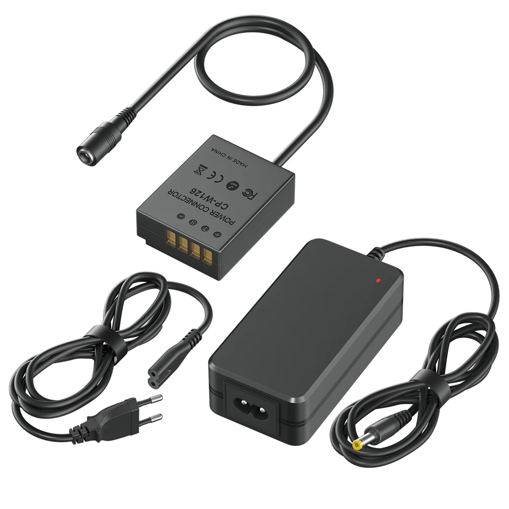 For Fujifilm XE4 X-E2s X-A2 XT20 XS10 XT30 XT2 XT1 X-T200 USB Adapter Charging Cable +NP W126 Dummy Battery CP-W126 DC Coupler