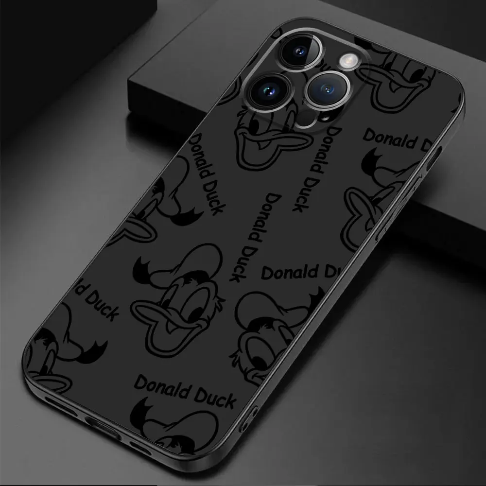 Disney Mickey Mouse Capa Case for Apple iPhone 14 SE 11 13 Pro 15 Pro Max 8 Plus XR 12 Mini XS X 15 Pro Cover Black Soft Coque