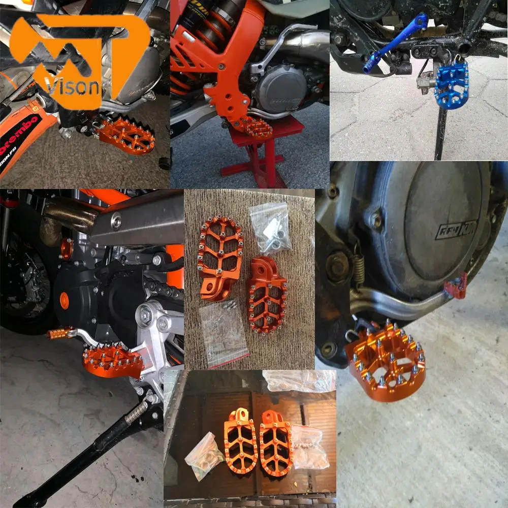 Footpegs Motorcycle Aluminum Foot Pegs Pedals Rest for KTM SX SXF EXC EXCF XC XCF XCW XCFW SMC 65 85 125 150 200 250 350 450 530