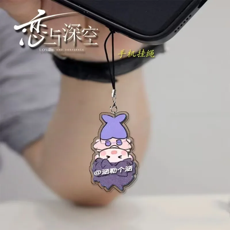 Новая периферийная цепочка для мобильного телефона «Любовь и глубокий космос» «Qin Che Qi Yu», акриловый ремешок для мобильного телефона, подвеска для школьной сумки